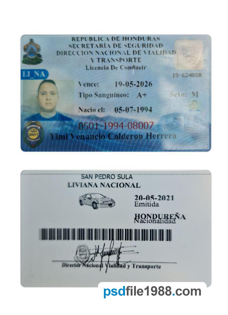 Honduras Driving License